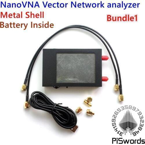 Latest NanoVNA Vector Network analyzer With Metal Shell 50KHz -900MHz HF VHF UHF Antenna Analyzer Standing Wave battery inside