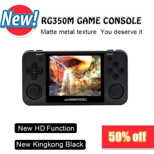 New RG350M Retro Portable 3.5 Inch Screen 64Bit Video Game Console With TF Card Pocket Game Player For PS1/GG/FC/FBA