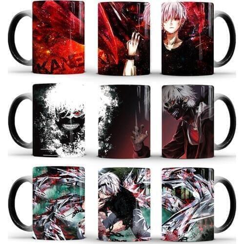 Drop Shipping 1Pcs New 350ml Tokyo Ghoul Magic Color Changing Mugs Ceramic Coffee Milk Tea Cups Best Gift for Children Friends
