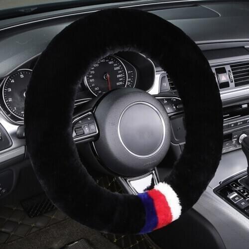 Steering Wheel for BMW for HYUNDAI for AUDI for HONDA Sheepskin Car Steering Wheel Cover Universal Cover Suitable for 35-42cm