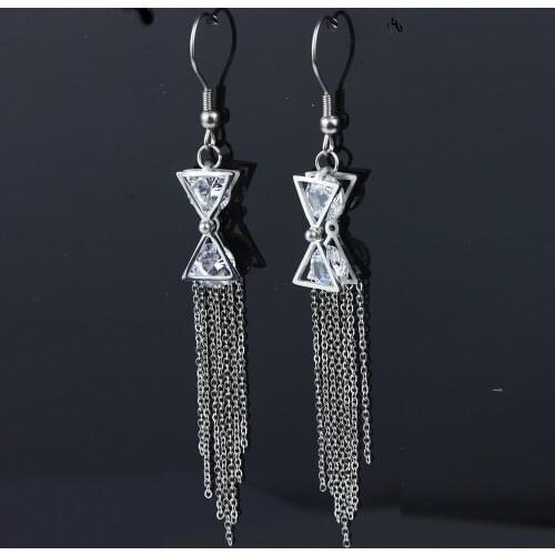 OUFEI Crystal Earrings Fashion Jewelry Tassel Earrings For Women Jewelry Accessories Drop Earrings With Stones Long Brincos