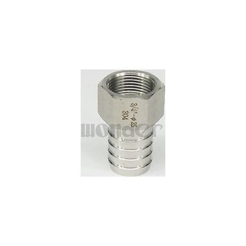 3/4" BSP Female to 25mm Barb Hose 304 Stainless Steel Splicer Barb Hose Tail Connector 142 PSI