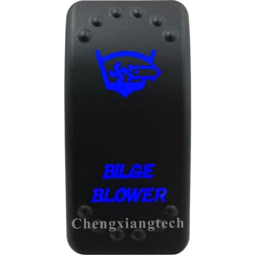 Blue Led Lasor Engraving Bilge Blower Rocker Toggle Button Switch 5 Pin on off 12v 24v SPST for Car Boat Truck