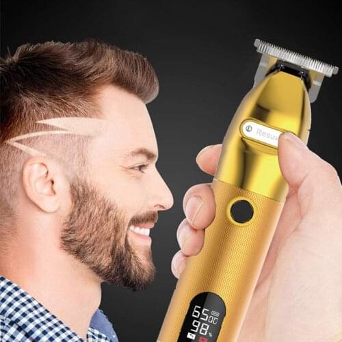 Hair Trimmer Gold Hair Clipper High-quality Stainless Steel Blades Professional Barber Shop Household Hair Cut Machine TSLM1