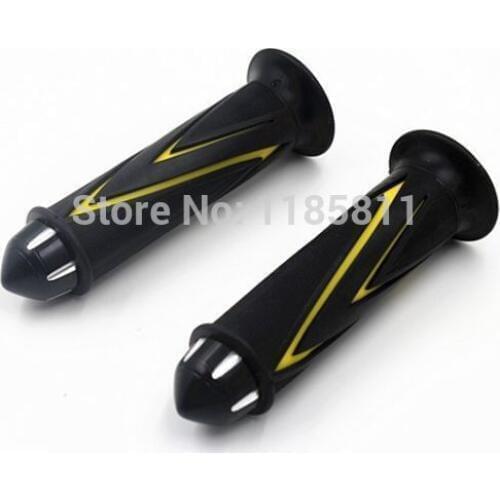 Universal 7/8" 22mm Rubber Handgrips Grips Bar End For Motorcycle Motorbike Dual Sports Street Bike