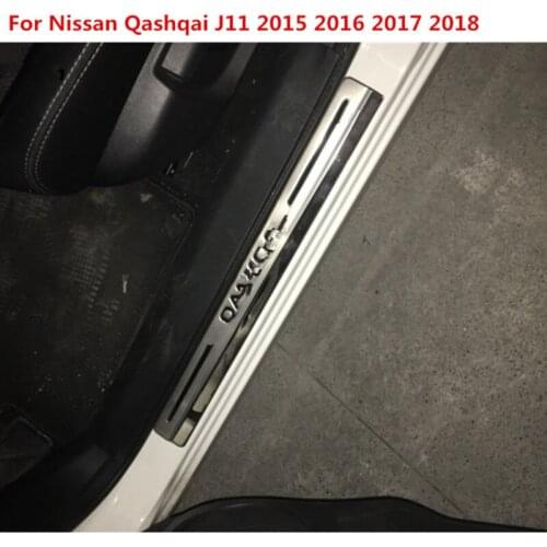 Stainless steel External door sill Car accessorie For Nissan Qashqai Door Sill J11 2015 2016 2017 2018 4pcs