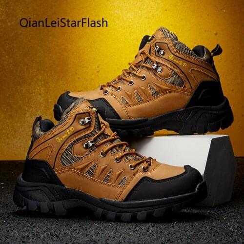 New High Top Hiking Shoes Durable Waterproof Anti-Slip Outdoor Climbing Trekking Shoes Military Tactical Boots Climbing Shoes