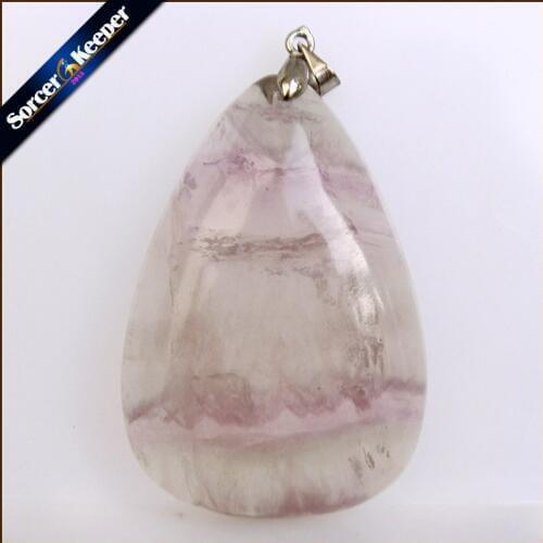 High Quality Big Natural Rainbow Fluorite Stone Beads Pendants Necklaces Wholesale Bijoux Necklace For Womens Jewelry QS651