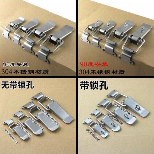 Stainless Steel 304 toolbox Locking Latch hasps Metal Toggle Catch Clasp box Loaded hinges Furniture Hardware Accessories