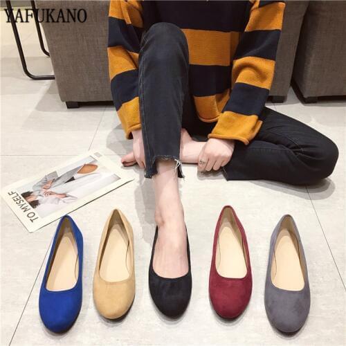 Plus Size 31-44 Womens Flats Round Toe Ballet Shoes Soft Sole Loafers Candy Color Slip on Flat Shoes Pregnant Women Work Shoes