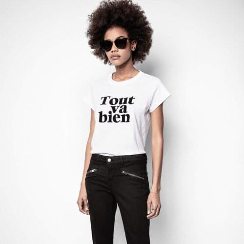 Women High Street Letter Print Cotton T-Shirt Female Casual New White Tees Ladies High Quality Designed Short Sleeve Tops ML063