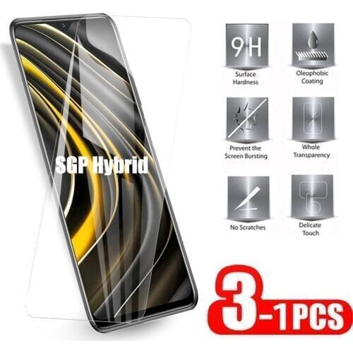 1-3PCS Safety Glass For Xiaomi Poco M3 Screen Protector On For xiaomi poco m3 m 3 xiao mi screen Protective Tempered Glass 9H