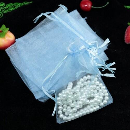 10pcs Royal Blue Mesh Bag Organza Pocket Gift Bag Packing Bag Stud Earrings Jewelry Bags Wholesale Purple Red Etc Multi Color