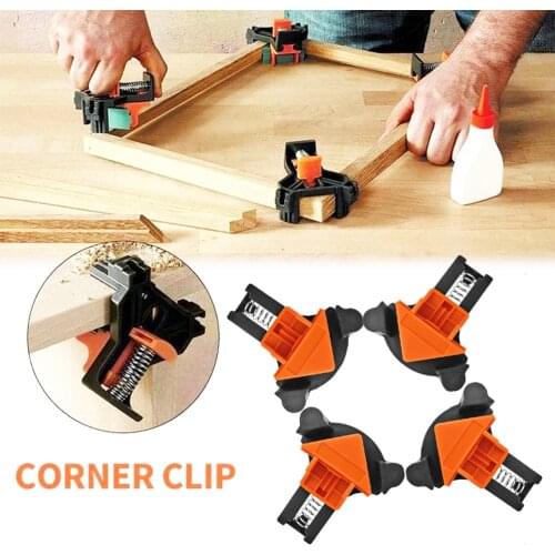 4PCS Corner Clamp 90 Degree Right Angle Clamp Practical Woodworking Clamps Set Right Angle Fixing Clip