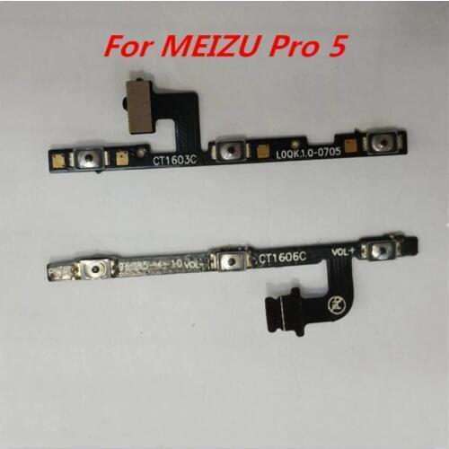 5pcs Power ON/OFF +Volume Up/Down Swtich Button Flex Cable Ribbon For MEIZU Pro 5