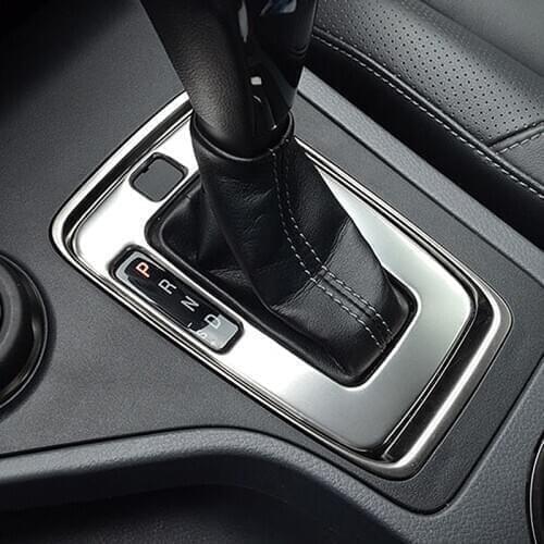 Stainless Steel Car Accessories Styling for Ford Ranger 2015 2016 2017 2018 2019 Car Gear Shift Knob Frame Panel Cover Trim