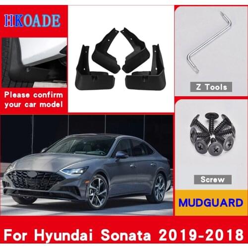 Car Fender Mud Flaps For Hyundai Sonata 2019-2018 Mudguards Splash Guards Fender Mudflaps Car Fender Accessories