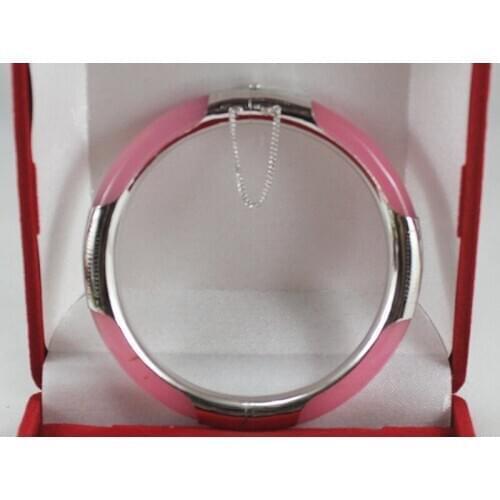 Free shipping >>>>>>Beautiful Pink stone Bangle Bracelet