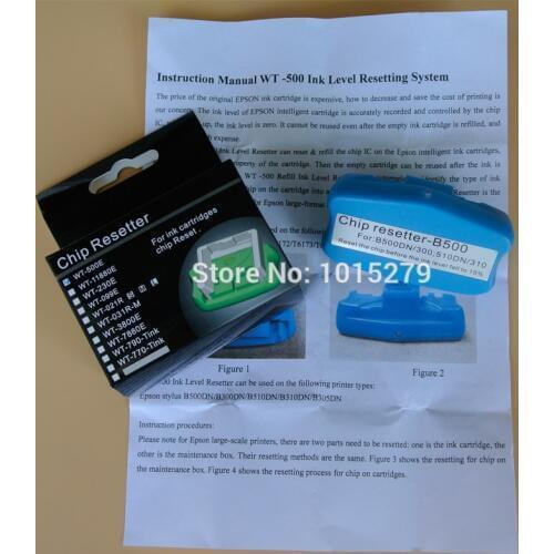 Free shipping! Ink cartridge reset/Maintenance tank chip resetter/Waste ink box For Epson b300 b500 b310 b510 printers