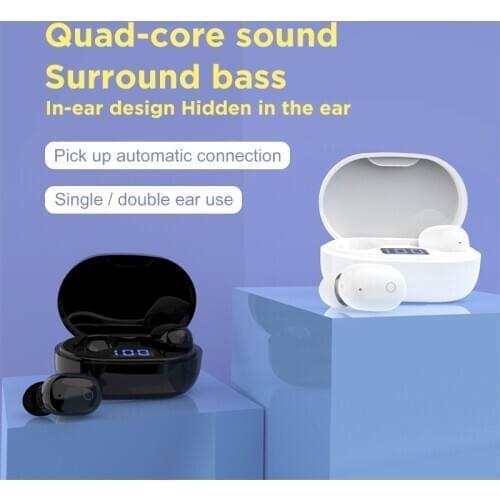 Wireless Headphones Bluetooth 5.0 Earphone TWS HIFI Mini In-ear Sports Running Headset Support iOS/Android Phones HD Call