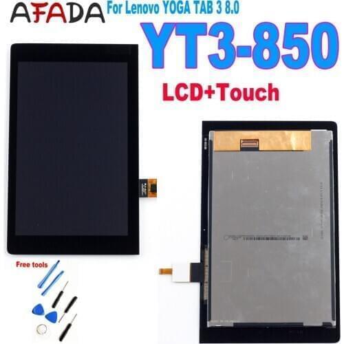 For Lenovo YOGA TAB 3 8.0 YT3-850 YT3-850F YT3-850L YT3-850M Touch Screen Digitizer Glass+LCD Display Panel Replace+tools