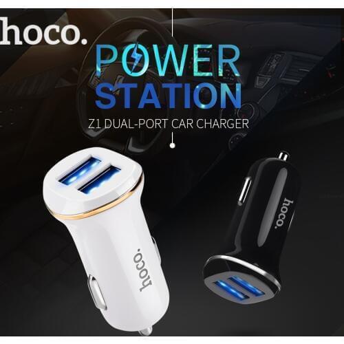 HOCO Car Charger Kit Set with Cable Micro-USB Cable Double Port for iPhone iPad Samsung Xiaomi Charging Adapter 2 USB 2.1A