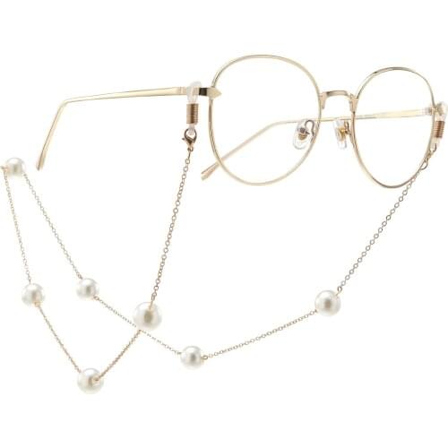 JGL0020 2020 Latest design pearl ornaments eye chain Pearl Beaded Sunglass Chain Necklace Holder Lanyard Reading Accessories