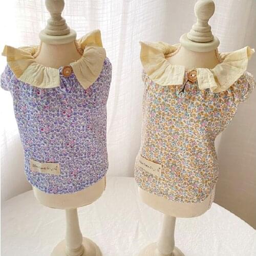 Summer Dog Shirt Cute Dog Pets Clothing Cat Pomeranian Yorkshire Puppy Chihuahua Small Dog Costumes Poodle Bichon Schnauzer Vest