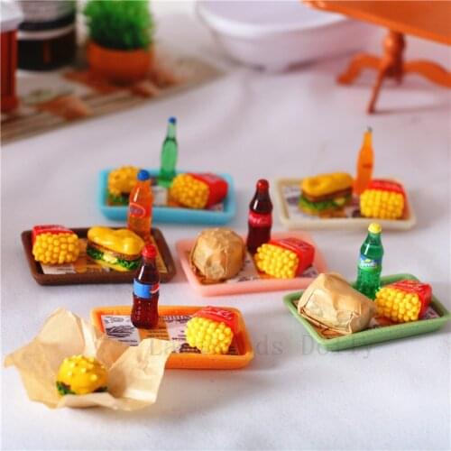 Dollhouse Miniature Food and Drink Simulation Model for Dollhouse Toy Miniature Food Play Accessories