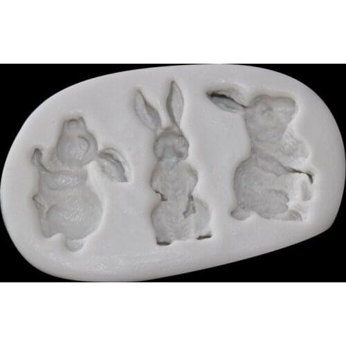 Easter Rabbit Silicone Chocolate Mold Kids Candy Bar Home Diy Fondant Cake Decoration Accessories Baking Mold Pastry Tools