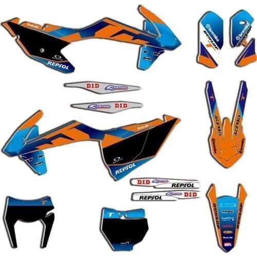 Motorcycle Decal Sticker Kit for KTM 125 250 350 450 500 SX SXF XC XCF 2016-2018 EXC EXCF XCW 2017-2019