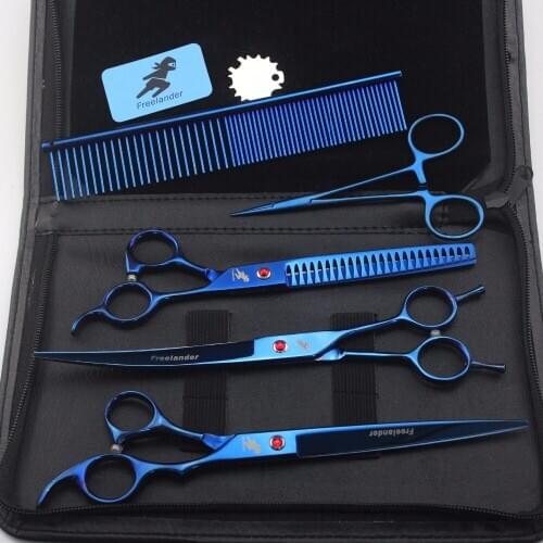 "8.0inch Professional Premium Sharp Edge Dog PET Grooming Scissors SHEARS Pet Scissors Set Technicolor Stainless Steel Type Size