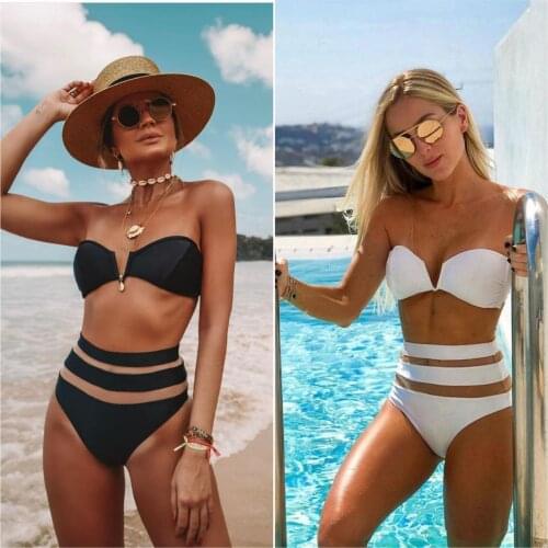 Dropshipping new 2020 hot selling high waist micro bikini plus size bathing suit women Hot Selling Swimsuits V-neck Bikini