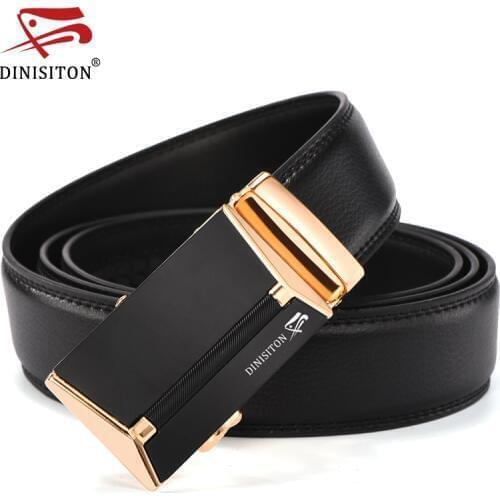 DINISITON Top Brand Designer Belt Man Cow Genuine Leather Belts For Men Automatic Buckle Strap Fashion Waist Male ceinture femme