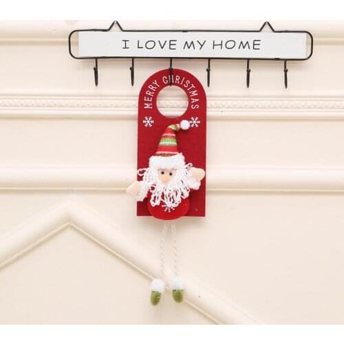 Santa Claus Door Hanging Christmas Snowman Decoration Door Handle Christmas Pendant 3D Christmas Door Hanger Decoration