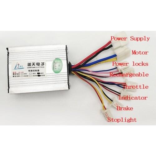 500W 24V36V48V DC Motor Brushed Controller Escooters Controller Ebike Brush Controller Electric Tricycle Accessories