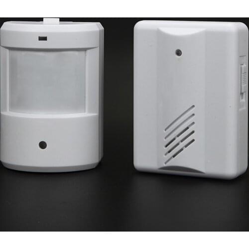 Wireless Home Security Driveway Alarm, Motion Sensor Detect Alert, Store Door Entry Chime Doorbell, 100 Meters, LED Indicator
