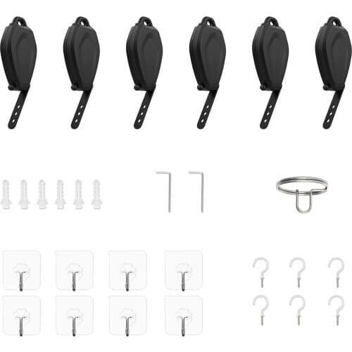 VR Cable Management System, Ceiling Pulley System VR Accessories For Oculus Quest2/HTVive/ Rift S/PS /HTCVive PC Cable Hook Set