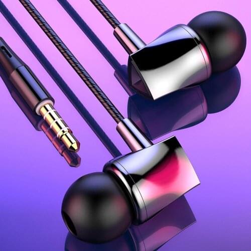 In-Ear Sport Headphones For Game Earphone For Phone Stereo Bass Headset Metal Wired Earphone HiFi Headphones Mic For Game