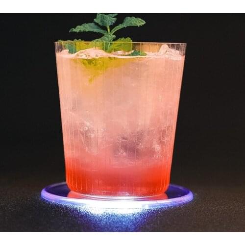 Mini Glow Coaster LED Bottle Light Stickers Nightclub Bar Party Vase Decoration Festival LED Glorifier Drink Cup Mat