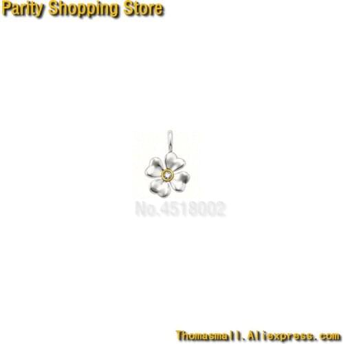 ThomasPT1521 Pendant 1.3x1.3 Clover Leaf Charm Chian Style Gift In Ts925 925 Sterling silver Fit Bag