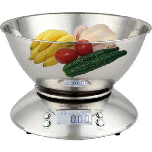 New Readability 1g-5000g Kitchen Digital Scale With Bowl Added Alarm Timer Function Electronic Weighing Balance Scale