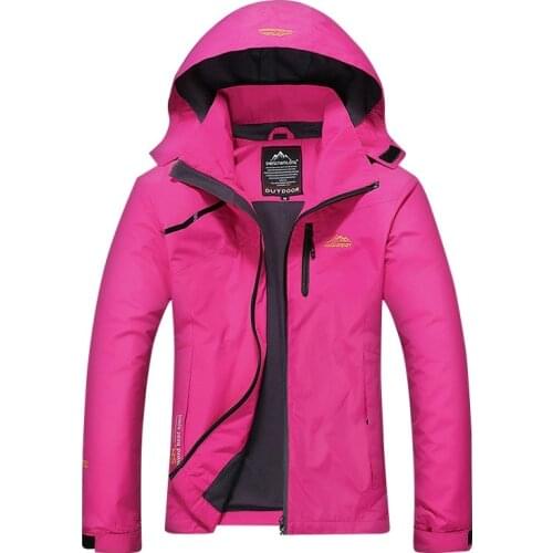 Spring Autumn Waterproof Windproof Jackets Women Casual Breathable Hooded Raincoat Trekking Mountain Windbreaker Jacket Female