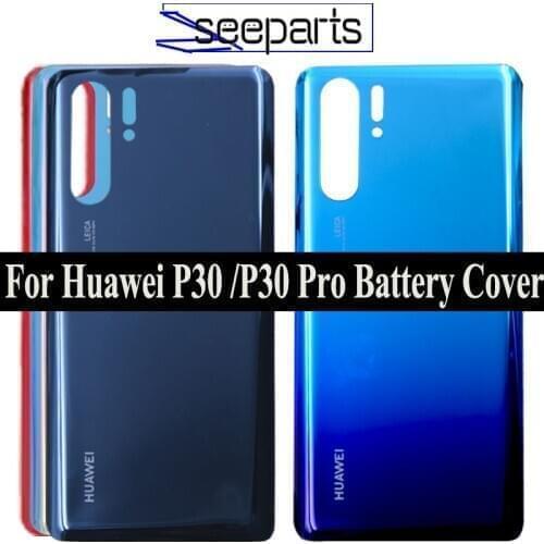 Back Battery Cover For Huawei P30 Pro VOG-L09 VOG-L04 Back Cover Glass Repair Parts For Huawei P30 ELE-L09 ELE-L29 Back Cover