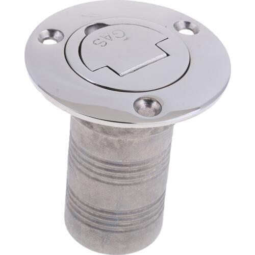Boat Deck Fill / Filler Keyless Cap - 1 1/2" Gas - 316 Stainless Steel