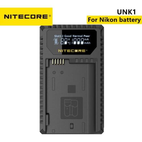 Nitecore UNK1 Camera Charger USB Dual Slot For Nikon Battery EN-EL14 EN-EL14a EN-EL15 D750 D810 D610 DF D7100 D7000 D5100 D600