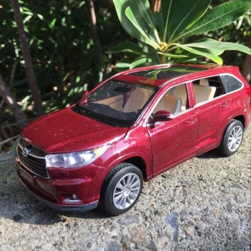 1:32 Die Cast Models Cars Electronic Vocal scale automobiles Alloy Vehicle gld3 Coche Toys for Children Toyota Highlander SUV