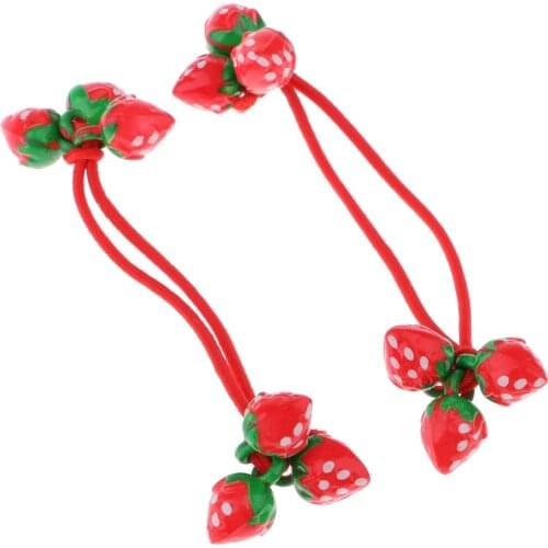 1 Pair of Cute Strawberry Hair Bands for Neo Blythe 12 Inch Dolls, Red