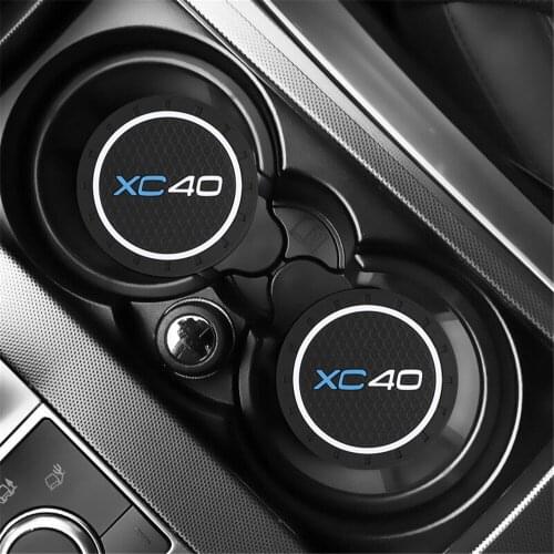 2pcs Car Auto Water Cup Slot Non-Slip Mat Accessories For Volvo XC40 Accessories Car Styling