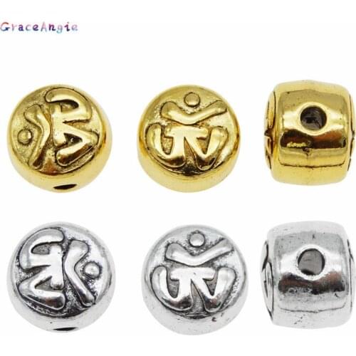 4PCS Gold Silver Color Metel Alloy Charms Beads Fit India Man Charms Religious Bracelets Necklaces for Women